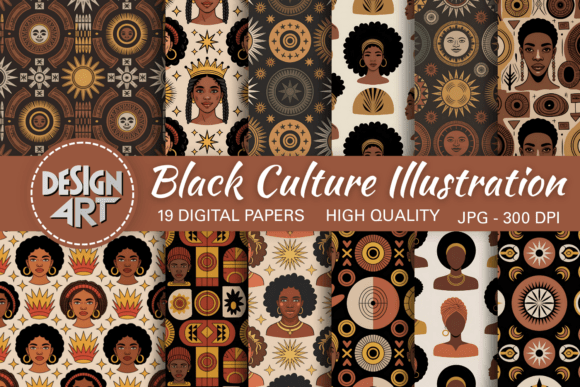 Black Culture Illustration Pattern