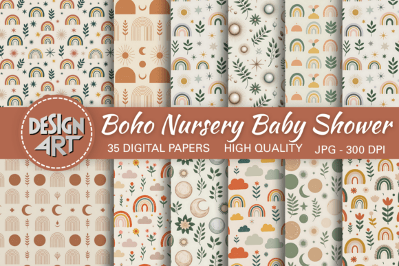 Boho Nursery Baby Shower Pattern