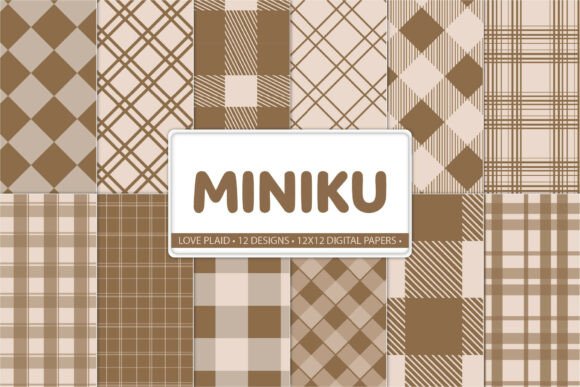 Brown Plaid Digital Papers Set: A Timeless Addition to Your Creative Projects