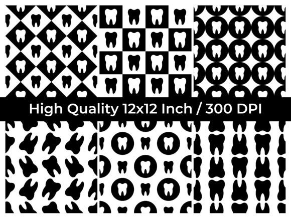 Dental Tooth Seamless Pattern Bundle