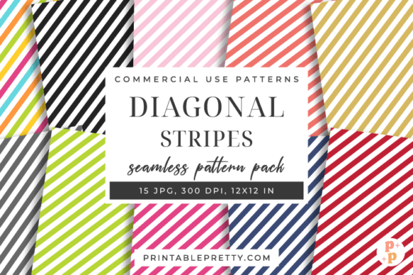 Diagonal Stripes Seamless Paper Set