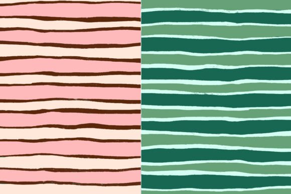 Hand Drawn Stripe Seamless Pattern Bundl