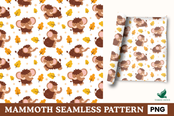 Mammoth Seamless Pattern - 03: A Versatile Digital Resource for Creative Projects