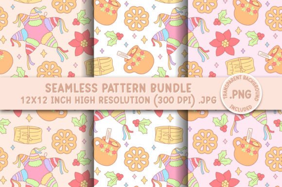 Mexican Posada Seamless Pattern