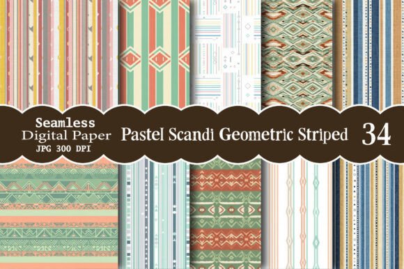 Pastel Scandi Geometric Striped Pattern: A Strategic Design Tool for Creative Professionals