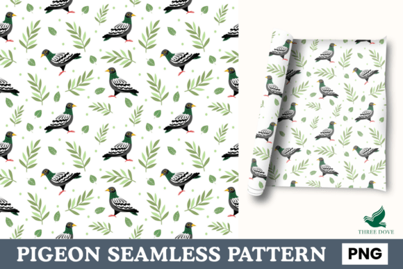 Pigeon Seamless Pattern - 01