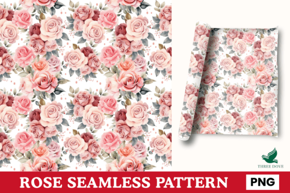Rose Seamless Pattern - 03: A Versatile Digital Resource for Creative Projects