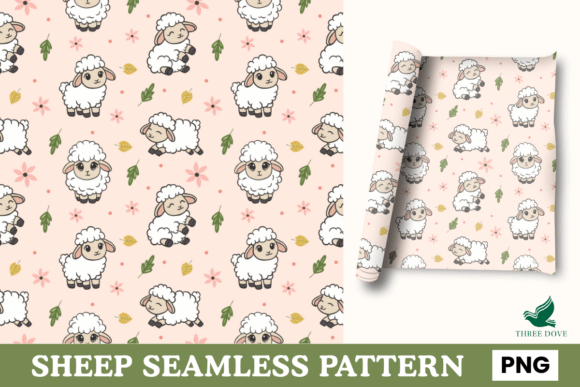 Sheep Seamless Pattern - 02: A Versatile Digital Design for Creative Projects