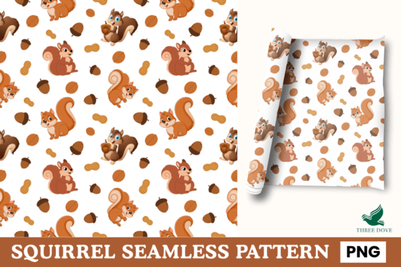 Squirrel Seamless Pattern - 02: A Versatile Digital Resource for Creative Projects