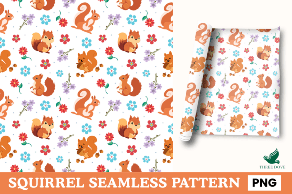 Squirrel Seamless Pattern - 04