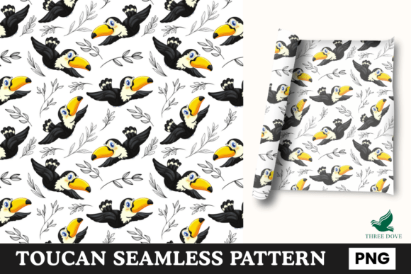 Toucan Seamless Pattern - 05: A Versatile Digital Design for Creative Projects