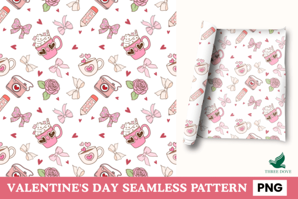 Valentine s Day Seamless Pattern - 02: A Versatile Digital Asset for Creative Projects