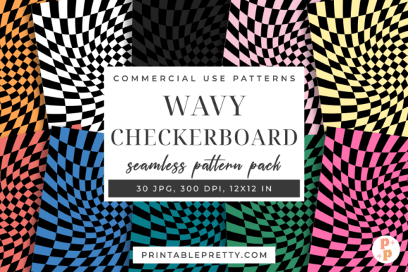 Wavy Checkerboard Seamless Paper Pack: A Dynamic Fusion of Op Art and Modern Design