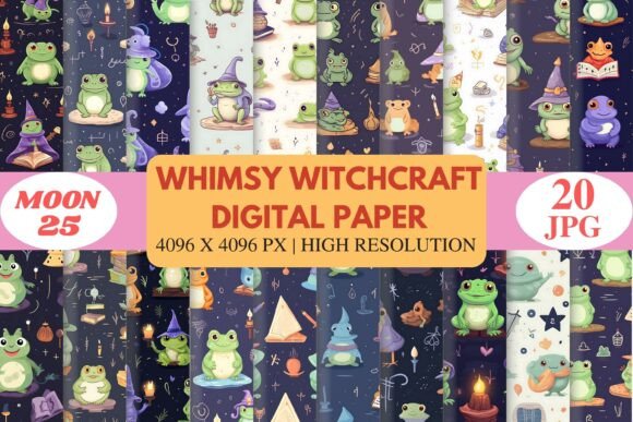 Whimsy Witchcraft Digital Paper: A Magical Canvas for Creative Expression