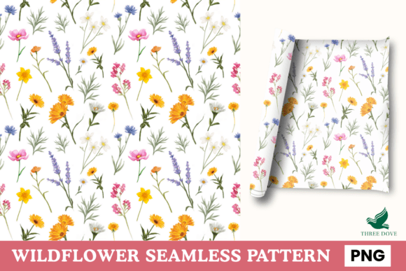 WildFlower Seamless Pattern - 06: A Versatile Digital Design for Creative Projects