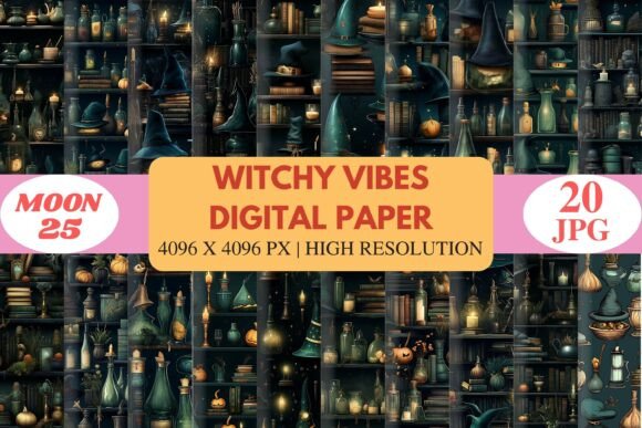 Witchy Vibes Digital Paper: A Magical Addition to Your Creative Projects
